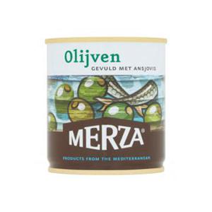 Merza Olijven Gevuld met Ansjovis 200g