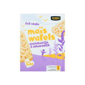 Jumbo Maiswafels Rozemarijn & Amaranth 4 x 32, 5g