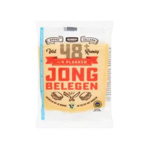 Jumbo Jong Belegen Kaas 48+ Plakken Kleinverpakking 85g