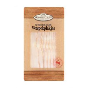 Gerookte Vetspekplakjes 150g