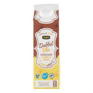 Jumbo Dubbel Vla Chocolade- & Vanille Smaak 1L