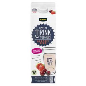 Jumbo Drinkyoghurt Aardbei/Kers 0% 1L