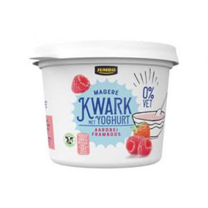 Jumbo Magere Kwark met Yoghurt Aardbei Framboos 0% Vet 500g