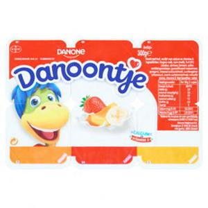 Danoontje Fruitkwark Abrikoos Aardbei Banaan 6 x 50g