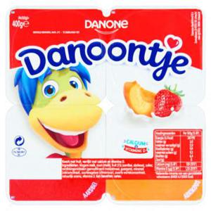 Danoontje Fruitkwark Aardbei Abrikoos 4 x 100g