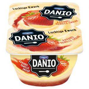 Danio Luchtige Kwark Aardbei Vanille 2 x 125g