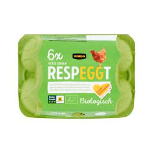 Jumbo Verse Eieren Respeggt Biologisch 6 Stuks