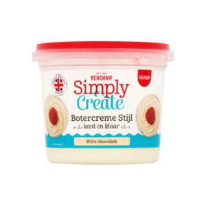 Renshaw Simply Create Botercreme Stijl Kant en Klaar Witte Chocolade 300g