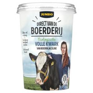 Jumbo Direct van de Boerderij Biologische Volle Kwark 450g