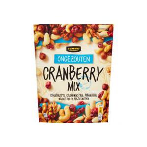 Jumbo Ongezouten Cranberry Mix 200g