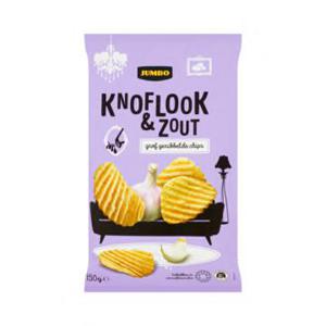 Jumbo Chips Ribbel Knoflook & Zout 150g