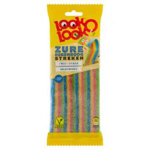 Look-O-Look Zure Streken Regenboog Fruitsmaak 125g