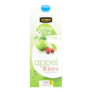 Jumbo Water & Fruit Light Appel & Kers Koolzuurvrij 1, 5L