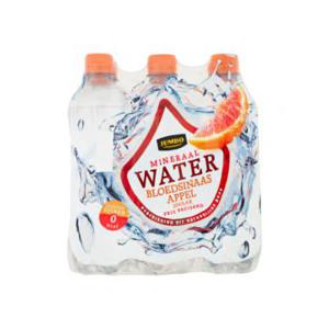 Jumbo Mineraalwater Bloedsinaasappel smaak 6 x 500ml