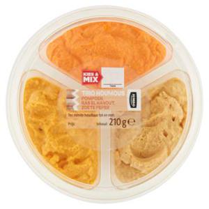 Jumbo Houmous Trio met Pompoen, Ras el Hanout en Zoete Peper 210g