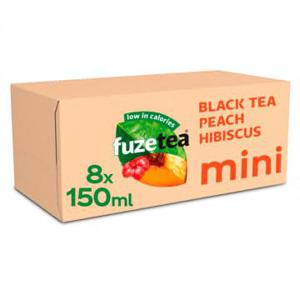 Fuze Tea Mini Infused Iced Tea Black Tea Peach Hibiscus 8 x 150ml