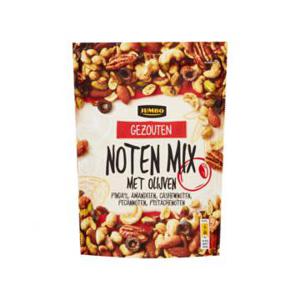 Jumbo Gezouten Noten Mix met Olijven 200g