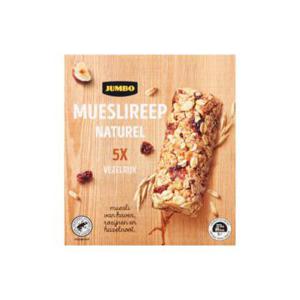 Jumbo Muesli Reep Naturel 5 x 25g