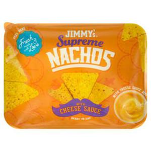 Jimmy's Supreme Nachos with Cheese Sauce