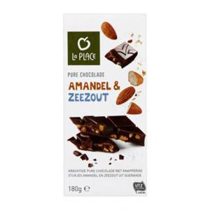 La Place Pure Chocolade Amandel & Zeezout 180g