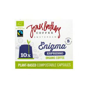 Jones Brothers Coffee Enigma Espresso Organic Coffee 10 x 5, 5g