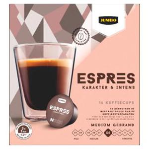 Jumbo Espres Karakter & Intens - 16 Koffiecups 112g