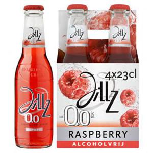 Jillz 0.0 Alcoholvrij Raspberry Cider Fles 4 x 23cl