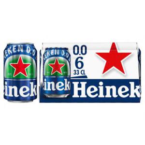 Heineken 0.0 Alcoholvrij Bier Blikken 6 x 33cl