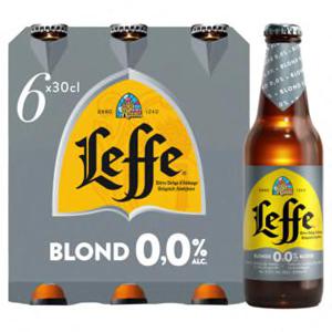 Leffe Belgisch Abdijbier Blond 0,0% Flessen 6 x 30cl