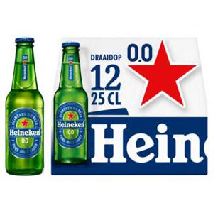 Heineken 0.0 Alcoholvrij Bier Flessen 12 x 25cl