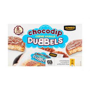 Jumbo Chocolade Biscuits met Vanillecreme 6 Stuks 180g