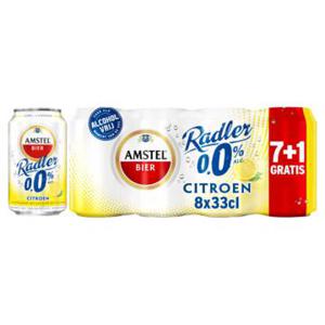 Amstel Radler 0.0 Bier Citroen Blik 7+1 x 33cl