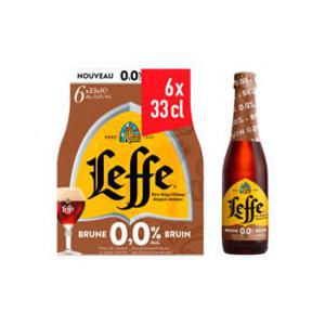 Leffe Bruin 0,0% Belgisch Abdijbier Flessen 6 x 330ml