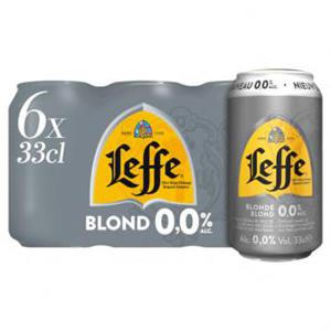 Leffe Belgisch Abdijbier Blond 0,0% Blikken 6 x 33cl