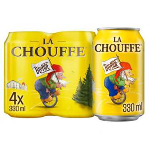 La Chouffe Blonde Belgisch Bier Blikken 4 x 330ml