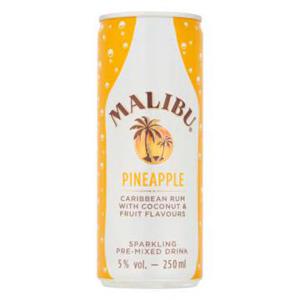 Malibu Pineapple Sparkling Pre-Mixed Drink 250ml