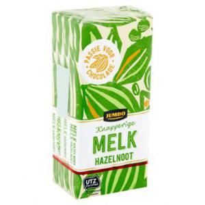 Jumbo Knapperige Melk Hazelnoot Chocolade 40g