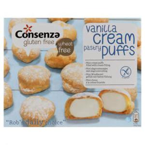 Consenza Gluten Free Mini Slagroomsoesjes met Slagroomvulling 250g