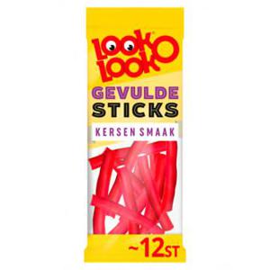 Look-O-Look Gevulde Sticks Kersen Smaak 115g