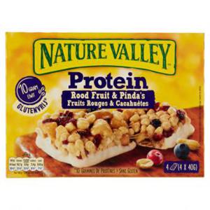 Nature Valley Protein Rood Fruit & Pinda's 4 x 40g