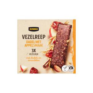 Jumbo Vezelreep Dadel met Appelsmaak 3 Stuks 90g