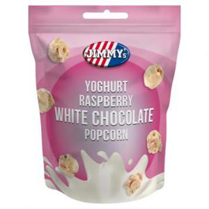 Jimmy's Yoghurt Raspberry White Chocolate Popcorn 120g