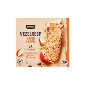 Jumbo Vezelreep Haver & Appel 3 Stuks 90g