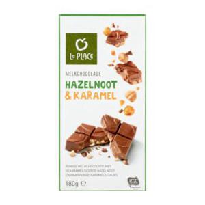 La Place Melkchocolade Hazelnoot & Karamel 180g