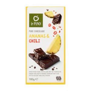 La Place Pure Chocolade Ananas & Chili 180g