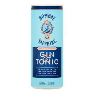 Bombay Sapphire Gin & Tonic 250ml