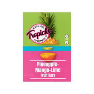 Tropicks Pineapple-Mango-Lime Fruit Bars 4 x 20g