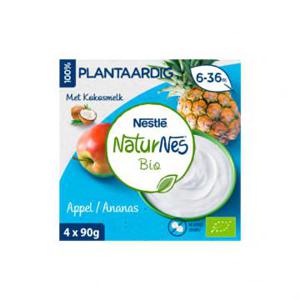 NaturNes® Bio Plantaardig Baby Toetje Appel Ananas 6+ biologisch