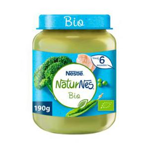 NaturNes® Bio Broccoli, Doperwten, Kalkoen 6+ baby voeding biologisch