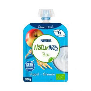 NaturNes® Bio Appel, Granen 6+ knijpfruit biologisch